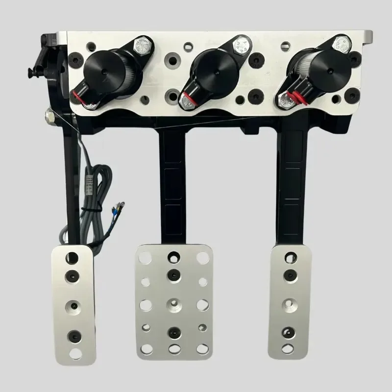 High Quality CNC Aluminum Floor Three Pedal Box Assembly Displacement Sensor Master Cylinder Adjustable Braking Force