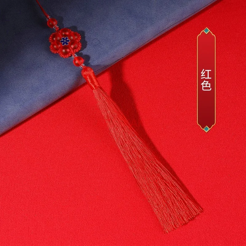 Rice beads, floral tassels, hanging tassels, hand woven pendants, ancient Hanfu, qipao, pressed collar, fan pendant accessories