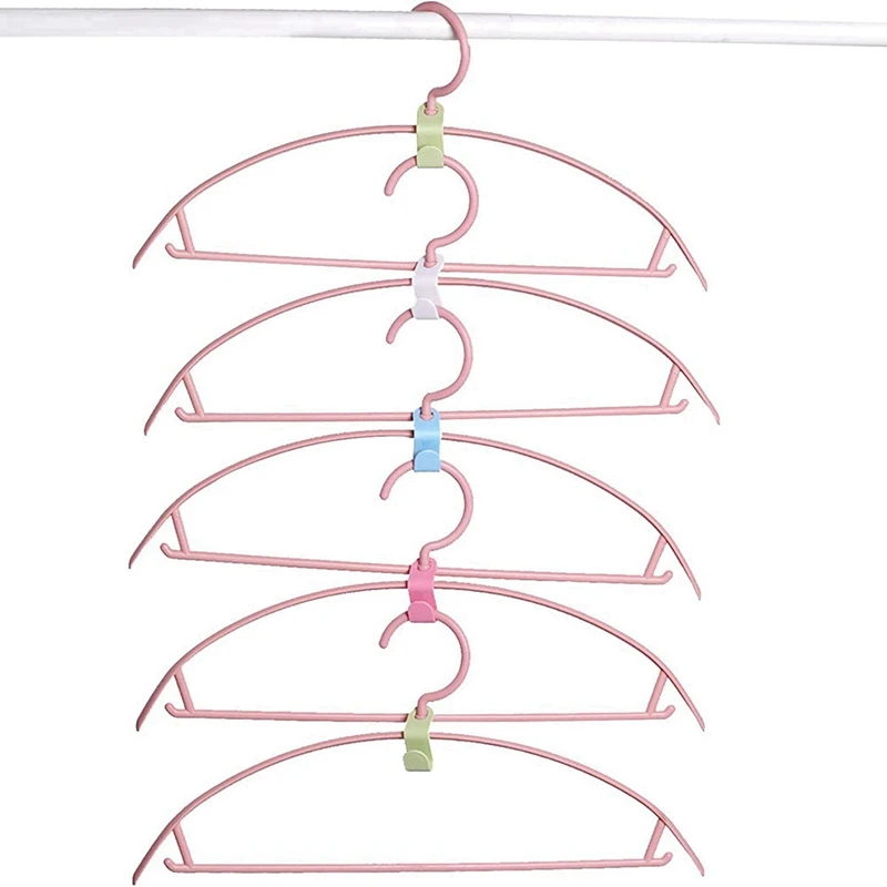 48-Piece Clothes Hook Connection Hook Folding Hook Hanger Link Buckle 4 Colors Clothes Hook