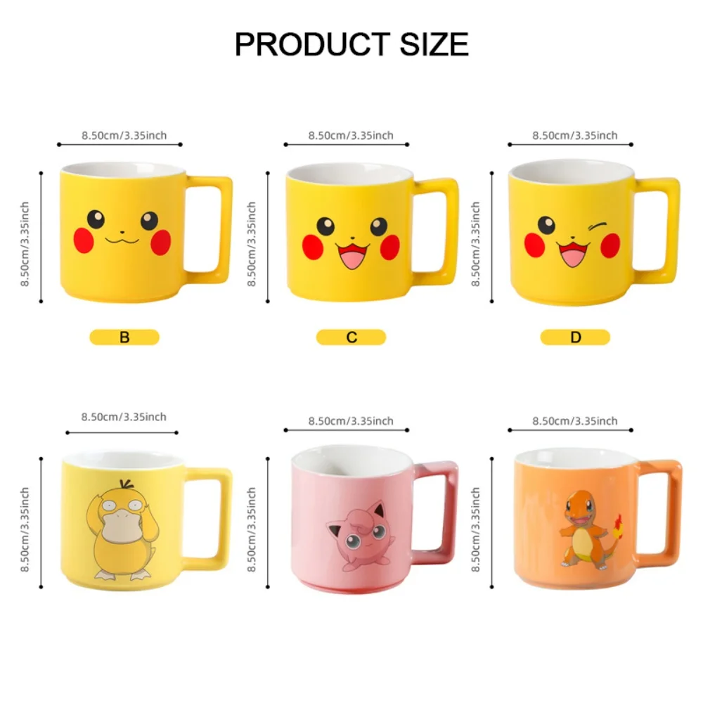 Picture 7: SHUNXIANG Pokémon Licensed 330ml Ceramic Mugs Kids Coffee Cups Breakfast Milk Cup Cute Drink Tableware Ceramic Coffee Cup