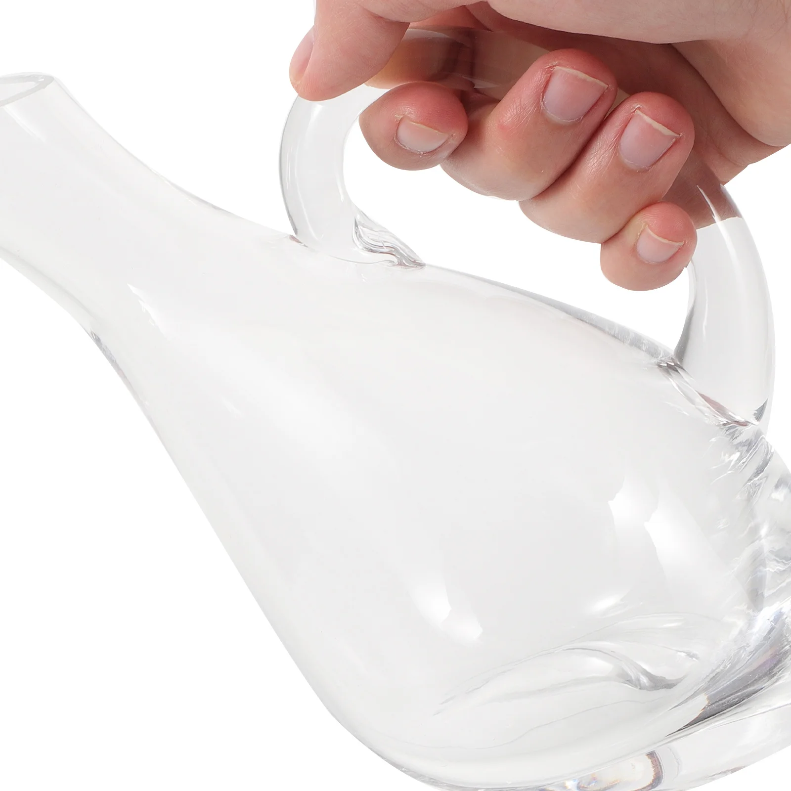 

Clear Glass Decanter for Wine Tasting Smooth Polished Edges No Red Wine Supplies Home Kitchen Bar Whisky Dispenser