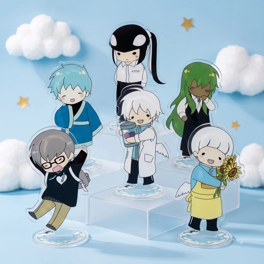 I Don't Want This Kind Of Hero Manhwa 10CM 2-Sided Acrylic Stand Keychain Naga Dana Baek Morae Chibi Ver. Desk Decor Gift Fans