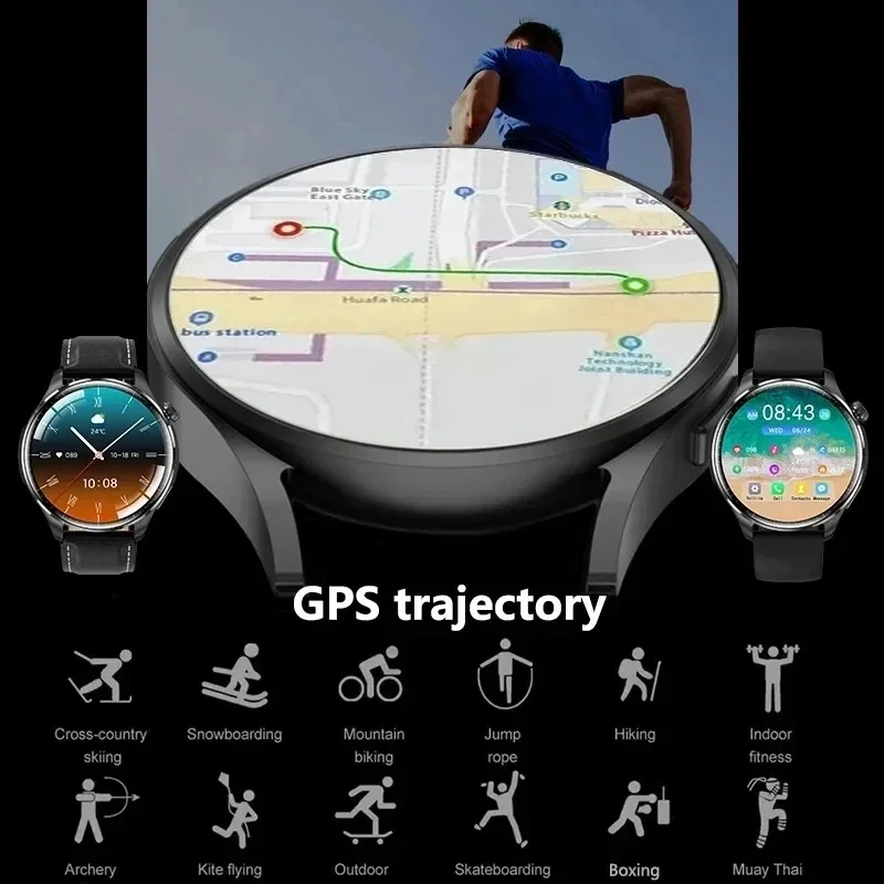 Xiaomi Mijia GPS Movement Track Smartwatch Men NFC Bluetooth Call Voice Assistant Sport Fitness Heart Rate Monitor Men\'s Watches