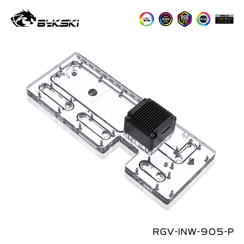 Bykski Acrylic Distro Plate Water Tank For INWIN 905 Computer case,Cooler Reservoir, 3pin/4pin LED Light Port, RGV-INW-905-P