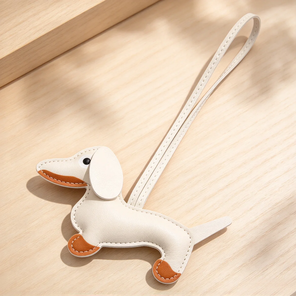 Dackel-Schlüsselanhänger aus PU-Leder, Welpen-Anhänger, Taschen-Charm für Damen, Rucksack, Handtasche, Autoschlüsselring, süßes koreanisches Valentinstagsgeschenk – Detail 21