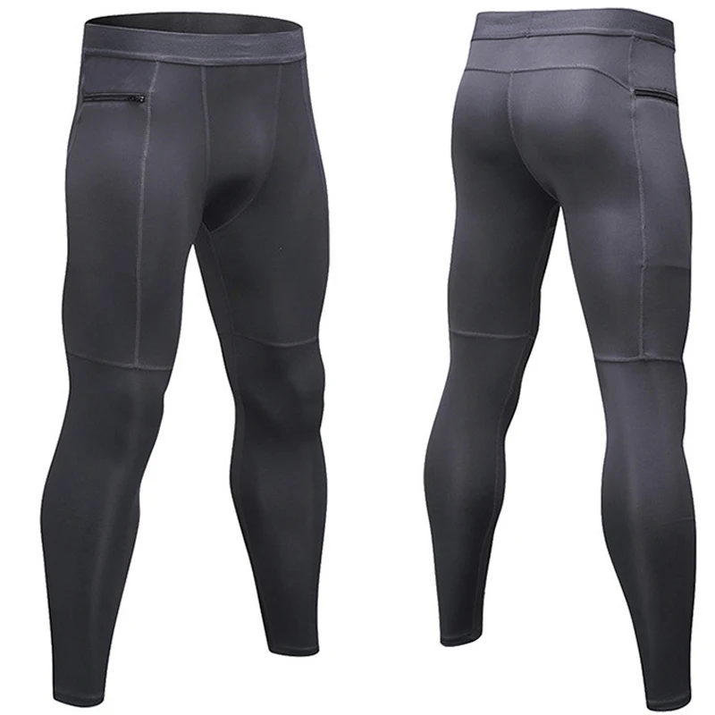 Op Maat Bedrukte Compressie Lange Leggings Comfortabel Voor Heren Mountain Fietsbroek Met Ritssluiting Voor Telefoonzak Gym Fitness Panty 'S