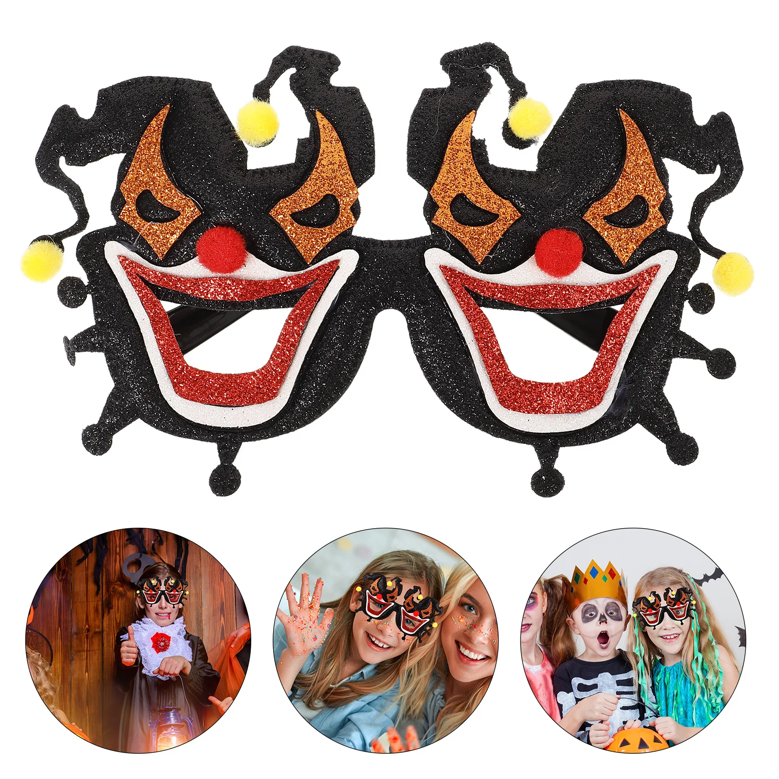 

1Pair Halloween Glasses Decorative Eyewear Unique Party Props for Halloween Birthday Easter Cosplay Fun Festival Accessories