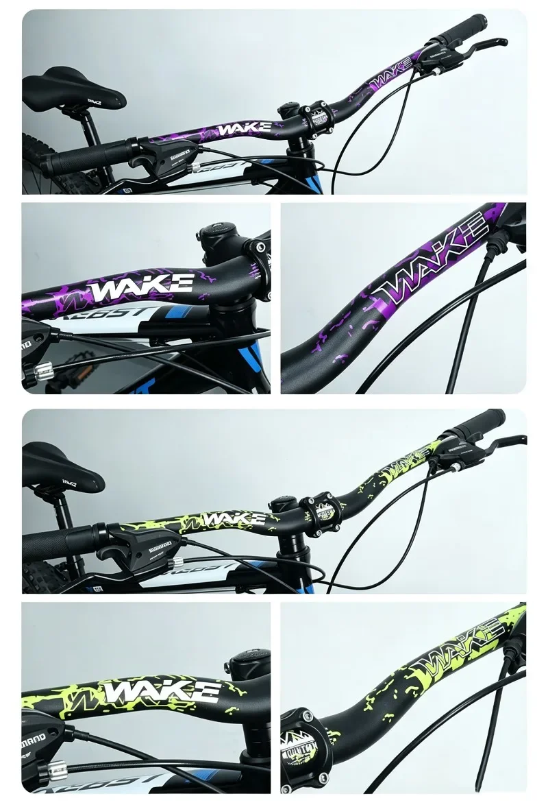 WAKE Fahrradlenker 720MM 780mm Mountainbike-Lenker mit 30mm Erhöhung aus Aluminiumlegierung 31,8mm MTB Schwalbenlenker – Detail 12