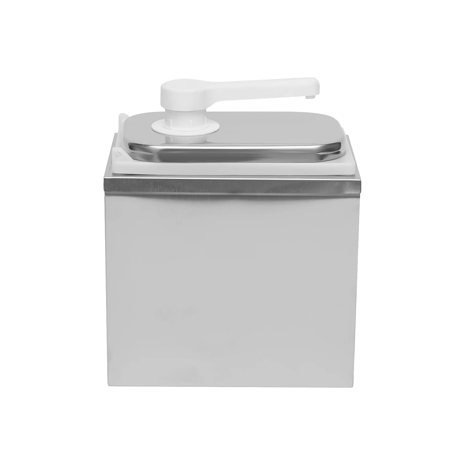 

Серебряный настольный дозатор для соуса емкостью 2 л, гладкий насос, дизайн внутренней/внешней коробки, легко очищаемый, подходит для меда/жалю, дома/ресторана/кафе