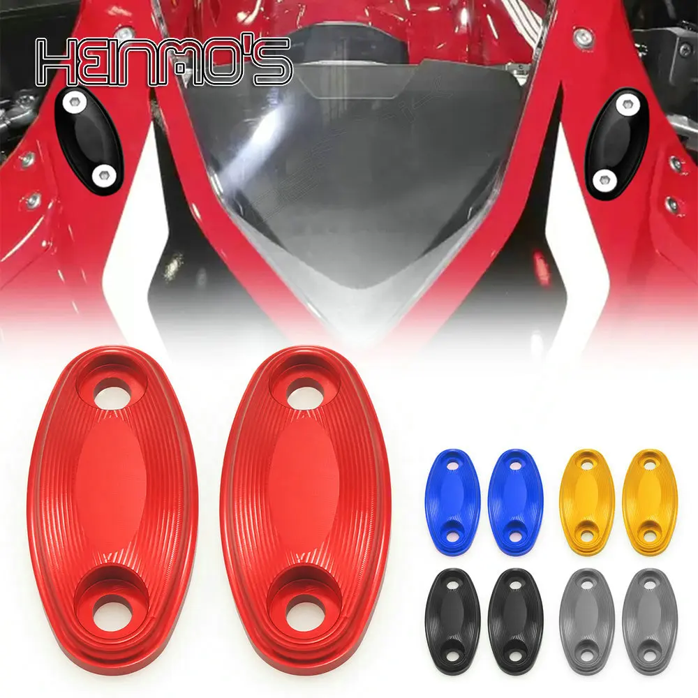 

For Honda CBR650F CBR 650 F CBR 650R CBR650R 2014-2021 Motorcycle Windshield Rear View Side Mirrors Bracket Hole Cap Clamp Cover