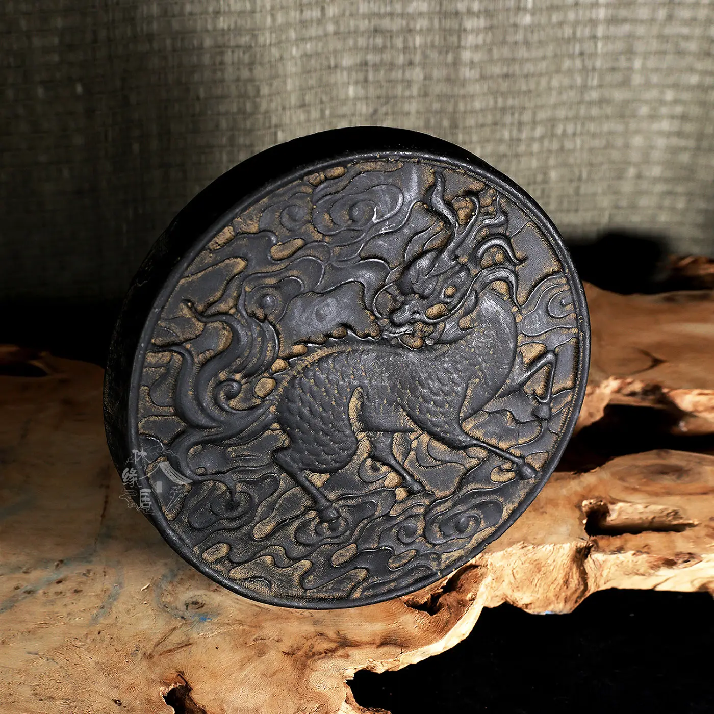 Chinese retro old creative unicorn pattern dry tea tray tea table entrance decoration ornaments - Kirin Plate