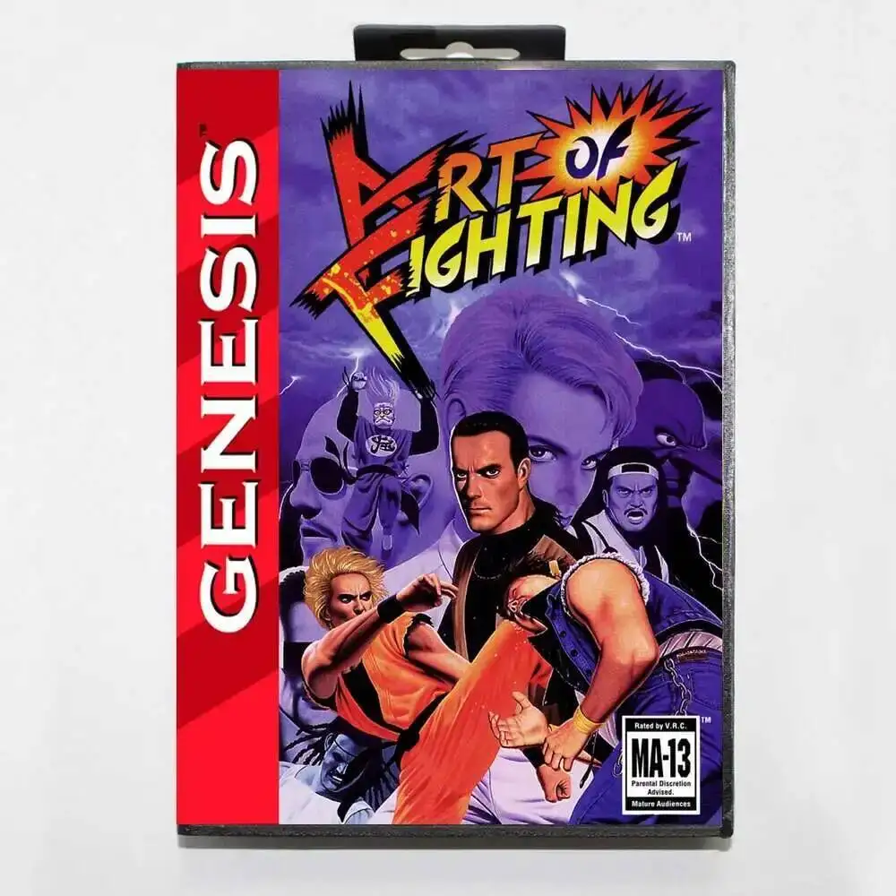 

Art of Fighting MD Game Card with Custom US Box for 16 Bit Sega Megadrive Genesis Console