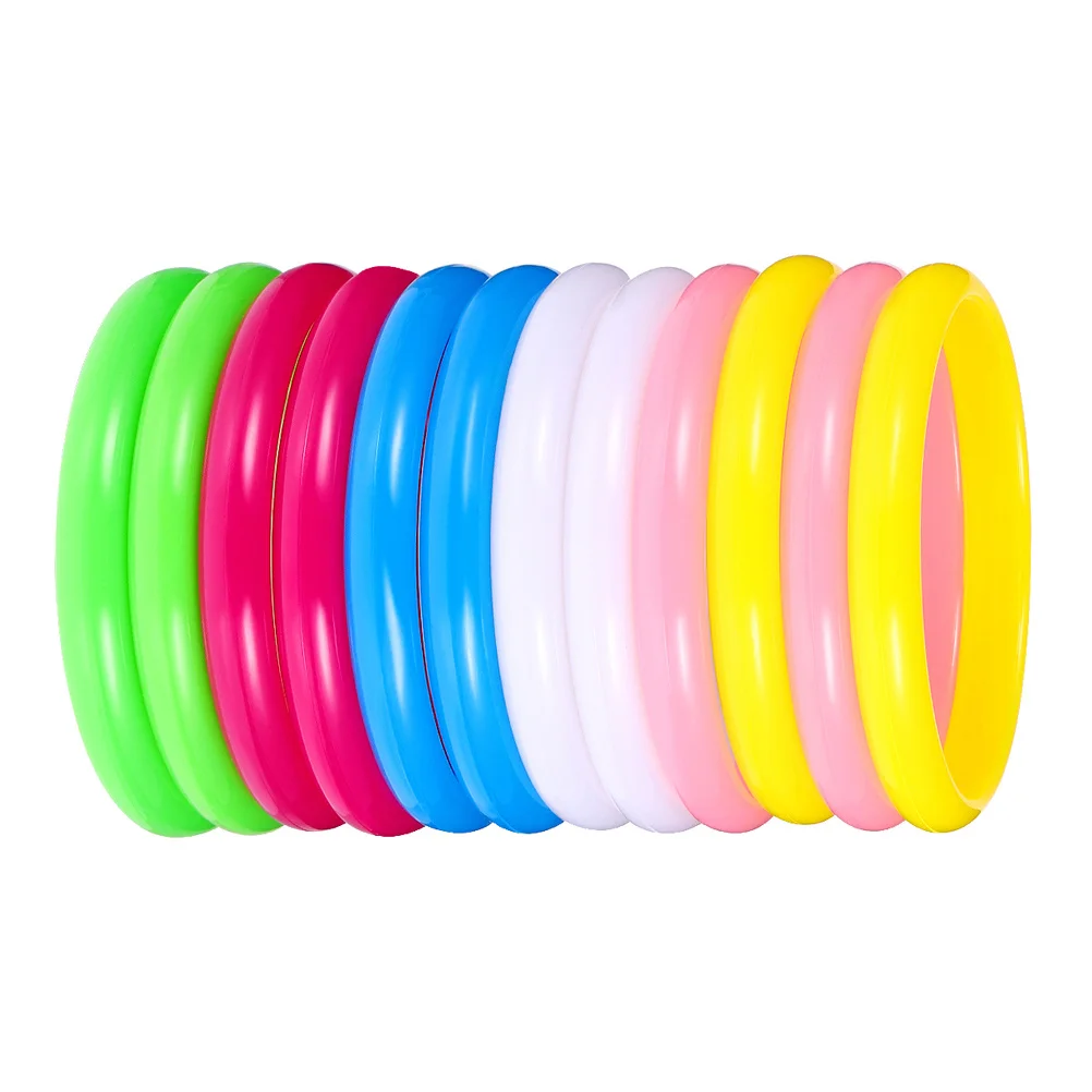 

36Pcs Colorful Plastic Bangle Bracelets Candy Tone Lightweight Wristbands Party Favors Birthday Costume Jewelry