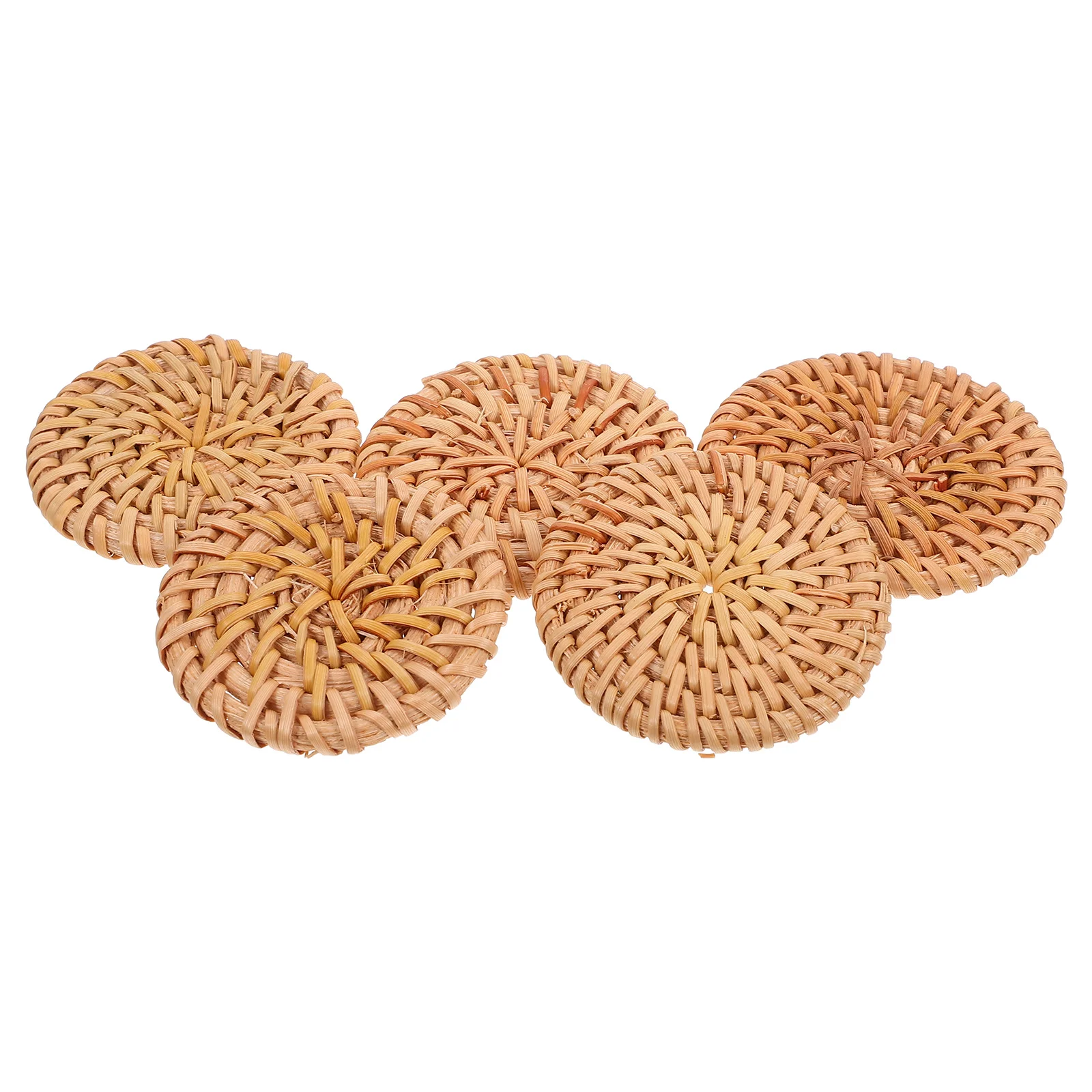 

5Pcs Rattan Round Cake Basket Woven Earring Pendants Boho Charms Jewelry Making Crafts Accessories Round Pendants Geometric