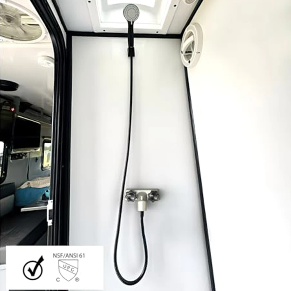 

Compact RV Tub & Shower Faucet With Double Handles - Easy 2-Hole Install 28x16x6cm Shower Faucet Bathroom Replacement Parts