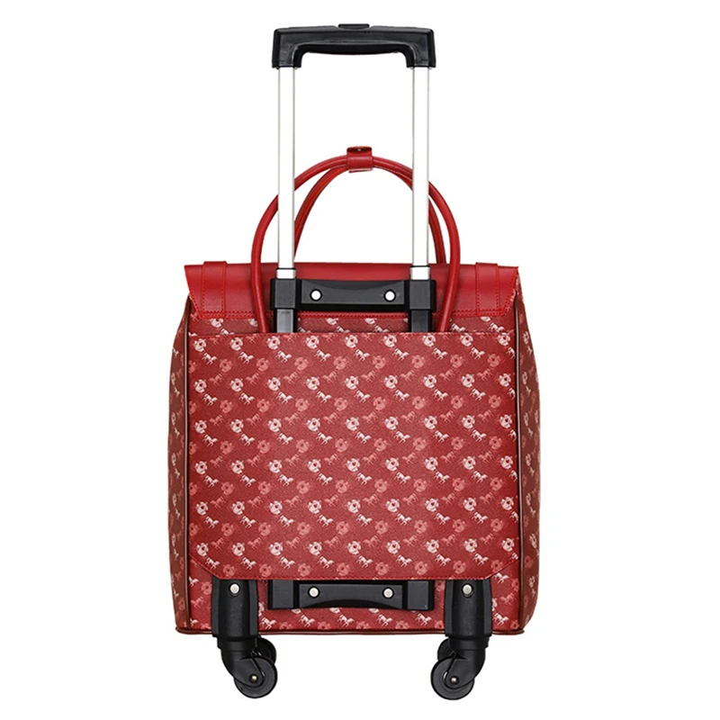 Bagage de voyage rouge en filet pour hommes et femmes, nouvelle valise de boîte d\'embarquement, sac à tige, petite boîte à tige, roue universelle,