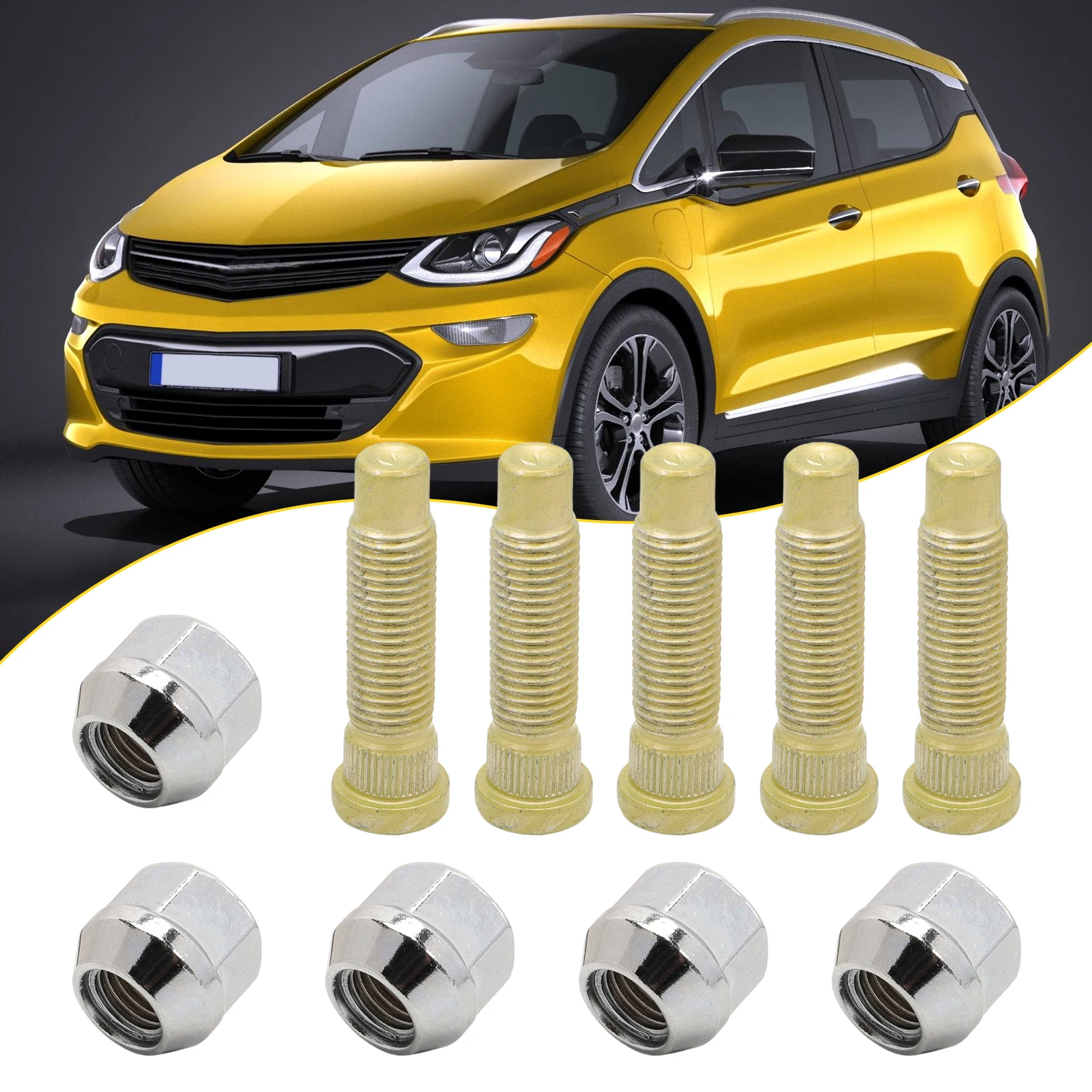

Набор болтов ступицы колеса M12 x 1,5 для Astra J GTC Mokka X Zafira C Tourer Cascada Ampera 9595179 , 9598799 Шпилька Болт Колесная гайка