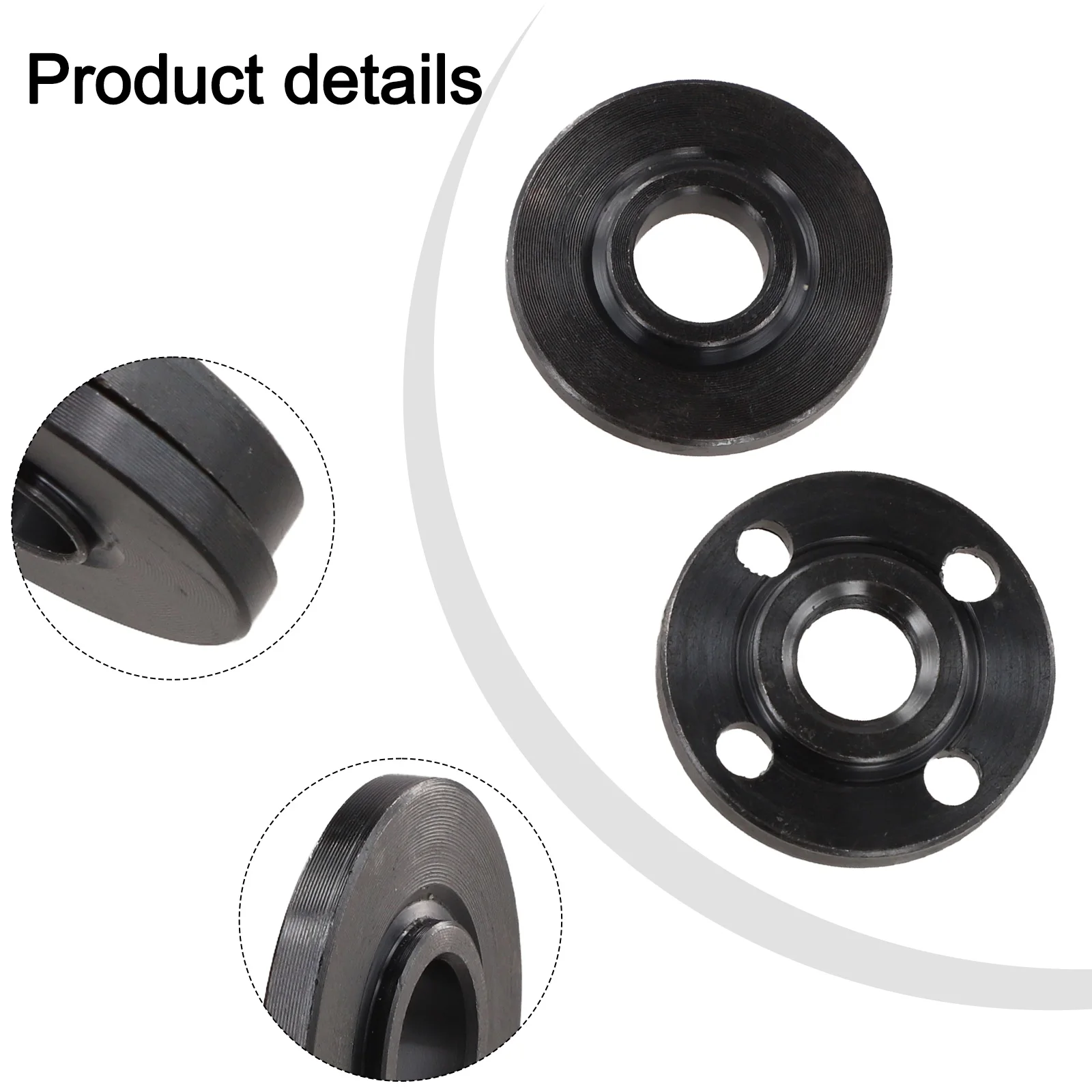 2-teiliges Innen- und Außenflanschmuttern-Set für Winkelschleifer-Pressplattenadapter vom Typ 125-100 für 16-mm- und 20-mm-Lochscheiben – Detail 11