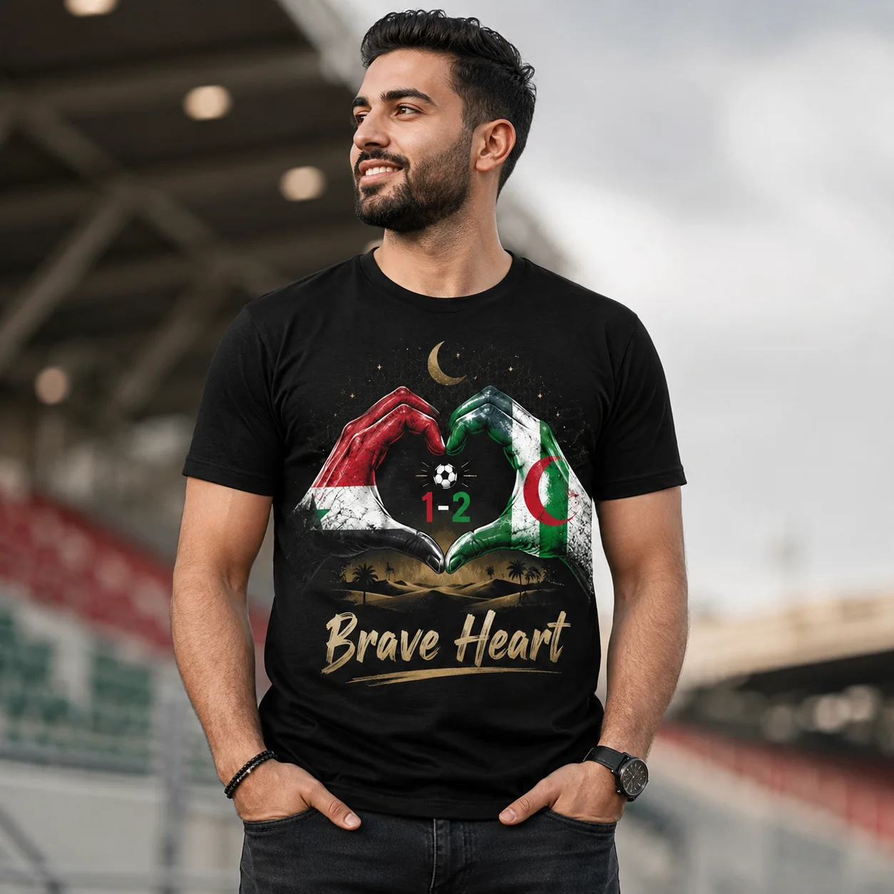 T-shirt pour hommes, motif drapeau Brave Heart, manches courtes, décontracté, pour le jour du match, cadeau pour les fans de football
