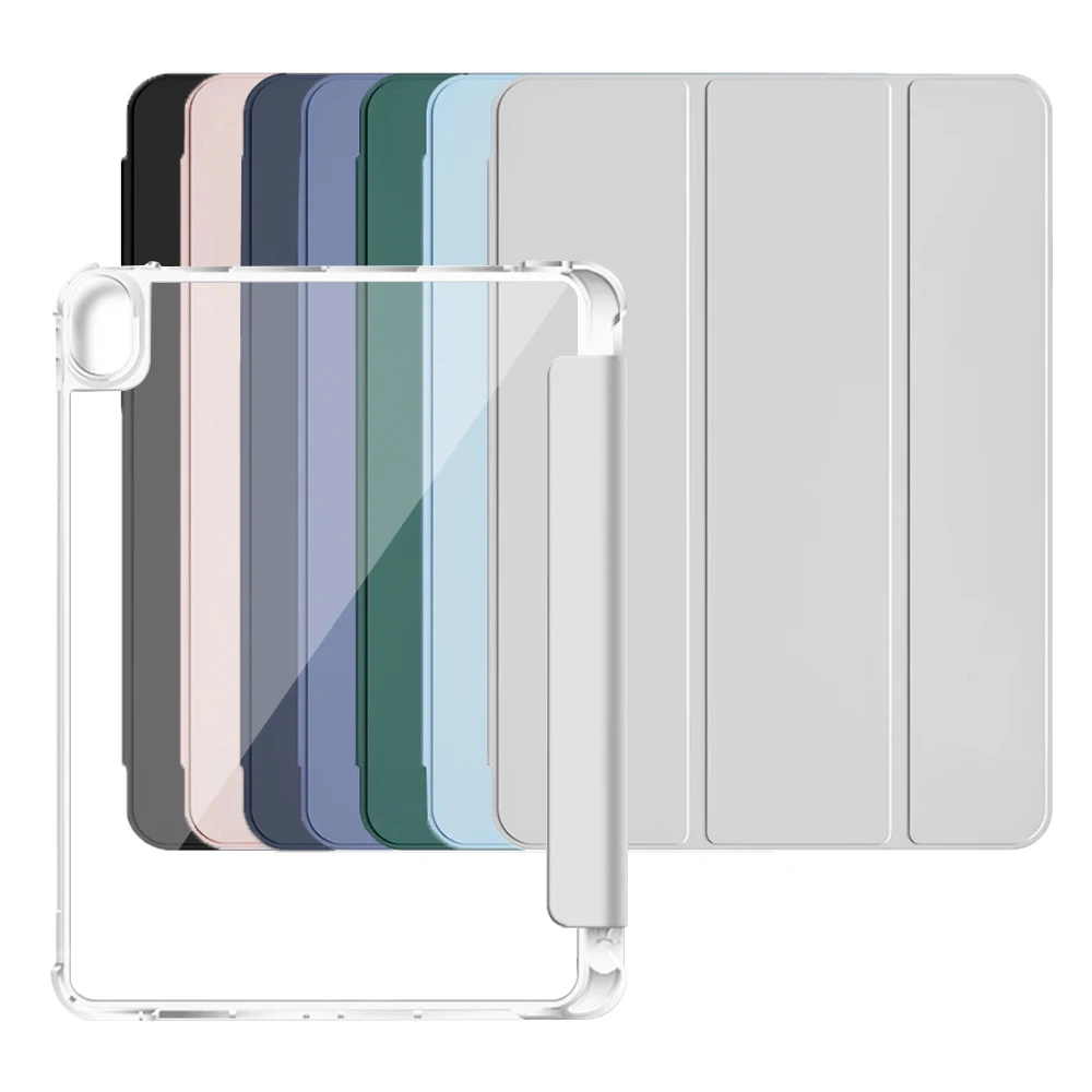 Crystal Clear Case Suitable for Ipad 5th 6th 7th 8th 9th 10th 11th Gen Air 4/5/6/7/13 Mini 7 with Pencil Slot Auto Sleep Wake