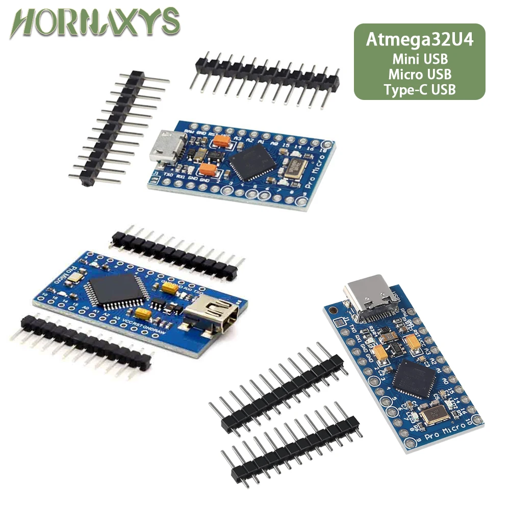 New Pro Micro for arduino ATmega32U4 5V/16MHz Module with 2 row pin header For Leonardo in stock . best quality