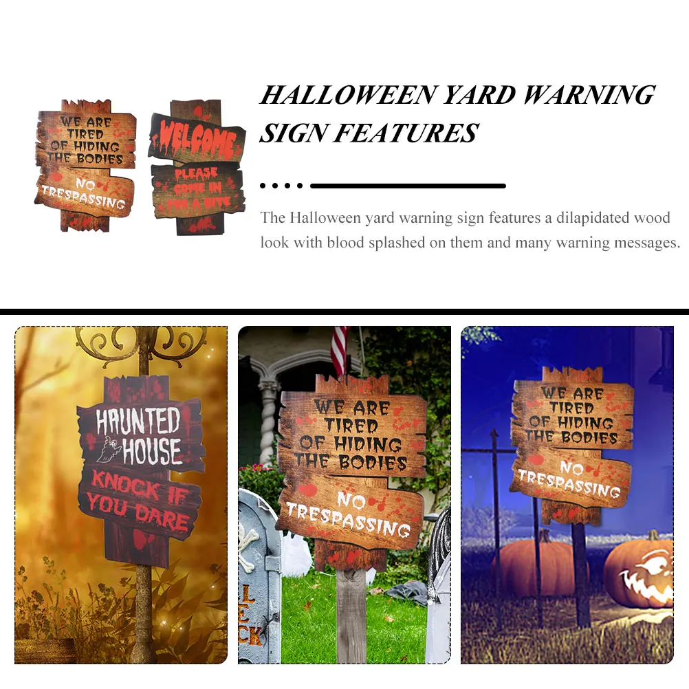 2Pcs Halloween Yard Stakes Durable Material Increase Festival Atmosphere Decor Halloween Yard Decorations Party Decoration