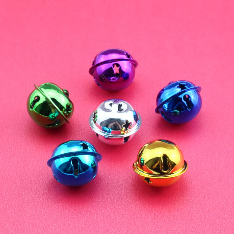 5Pcs/Pack Christmas Bells 2.4cm Gold/Silver Christmas Tree Pendant Ornaments Decorations Ball DIY Handmade Crafts Accessories