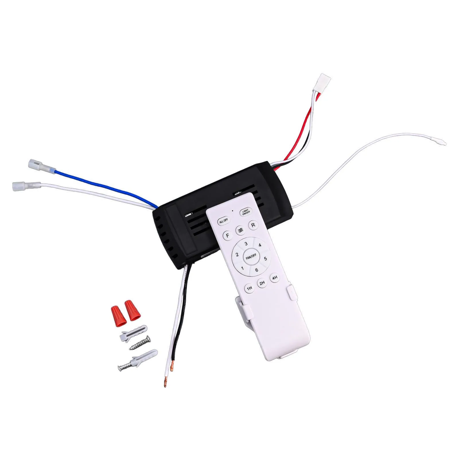 1set Frequency Conversion Ceiling Fan Remote Control Kit Light Receiver Controller 90-265V 30M Long Transmission Speed Control