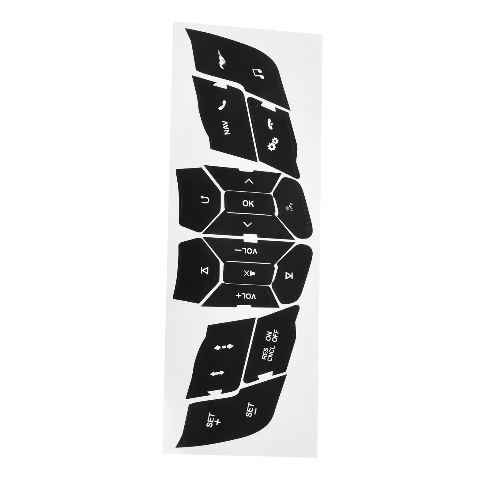 Control Cell Stickers Black Button Stickers Perfect for edge Coverage Black Overlay For FORD for mustang 2019-2022