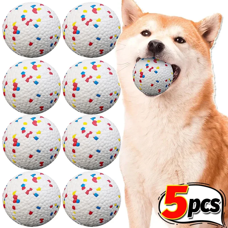 1/5PCS High Elasticity Pet Toy Balls Dog Grinding Teeth Toy Puppy Interactive Chew Toys Floating Water Surface Ball Pets Supply