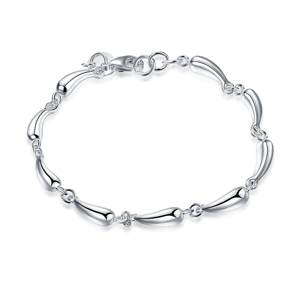 Bracelete cheio de água para mulheres, corrente de prata esterlina 925, butique de moda, festa de casamento, joias festivas, bola pequena