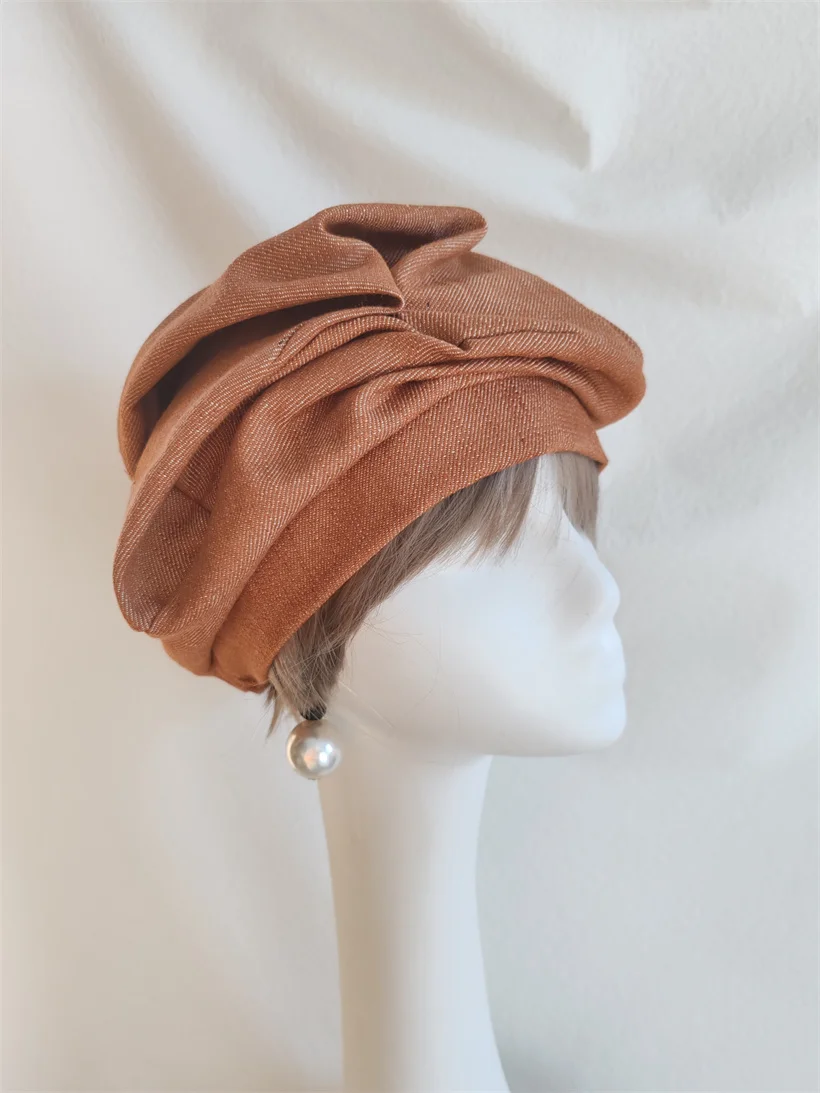 

Handmade Exaggerated Beret Bohemia Women Turbans hats Arab Hats Vintage Bonnets Medieval Victorian Headpiece Fedoras