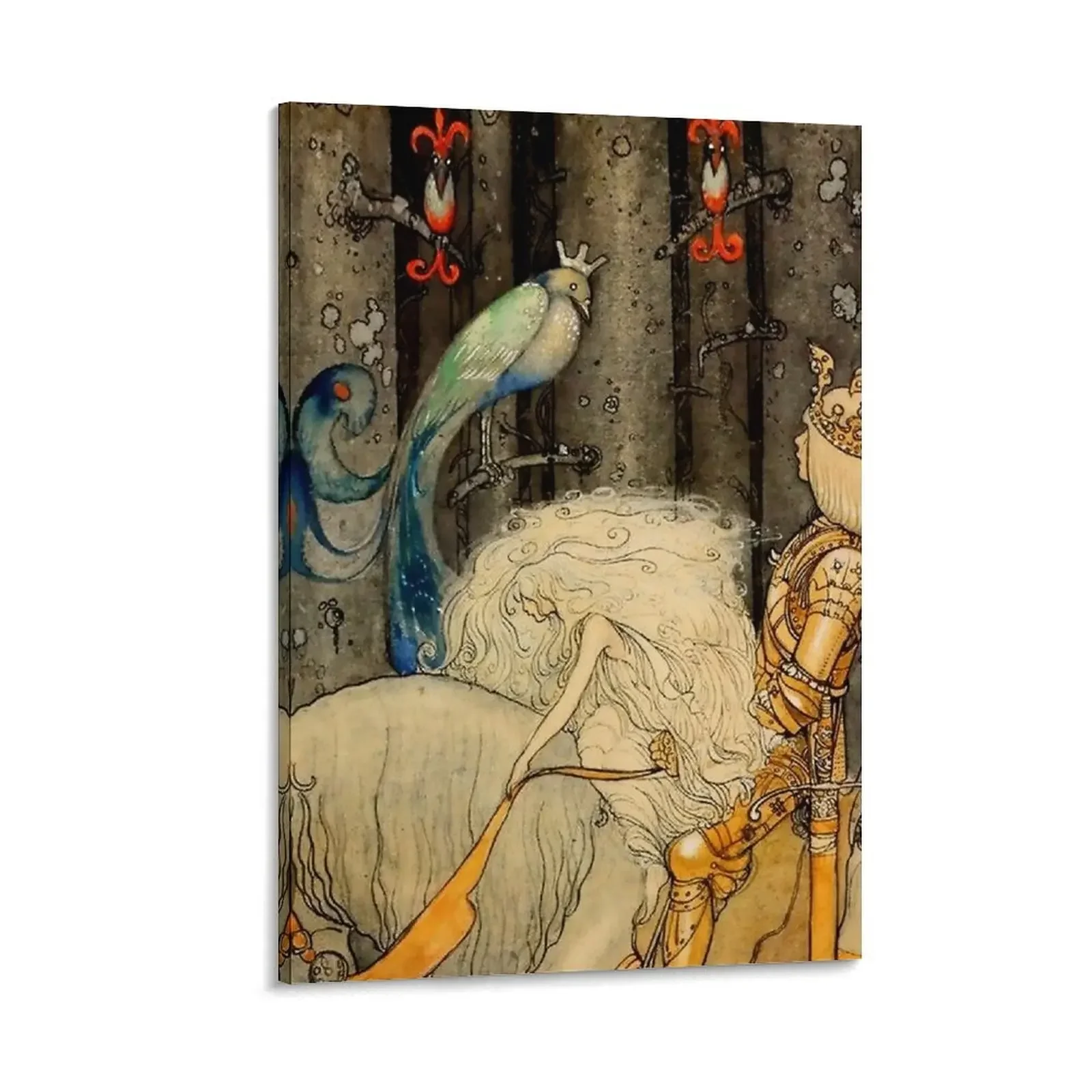 

“The Bluebird” by John Bauer Canvas Painting aesthetic room decoration poster aesthetic room decorations for girls