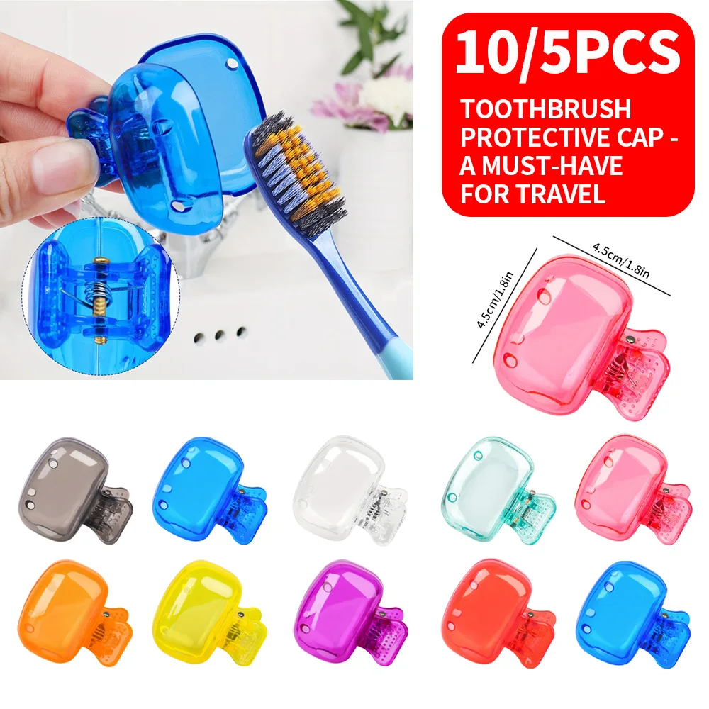 

10 pieces, 5 pieces, toothbrush head storage box, toothbrush protective cap, meet daily household toothbrush head storage needs
