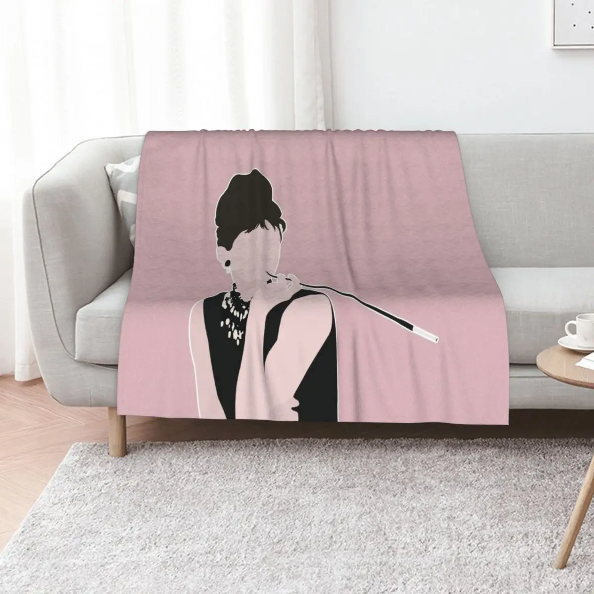 AUDREY HEPBURN Throw Blanket Large Flannel Fabric decorative blankets ands Soft Beds Hairys Blankets
