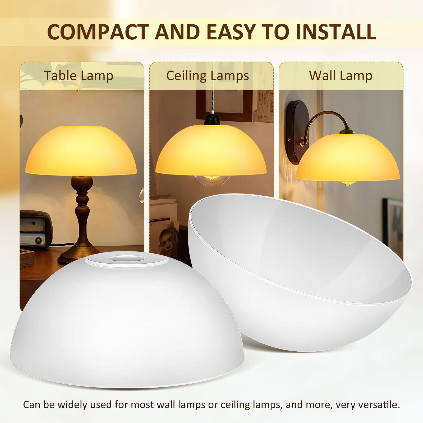 2pcs Plastic Lamshade Home Lamp Shade Ceiling Lamp Cover Replacement Lamp Shades Modern Lampshade 42mm Hole