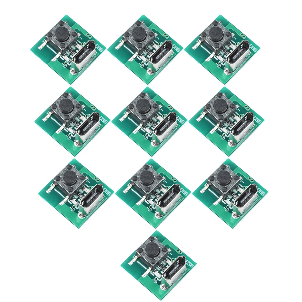 Accesorios para linterna de luz fuerte, puerto de carga Micro USB, función de Interruptor táctil, placa de módulo DIY, dos juegos de uso LED, 1-10 Uds.