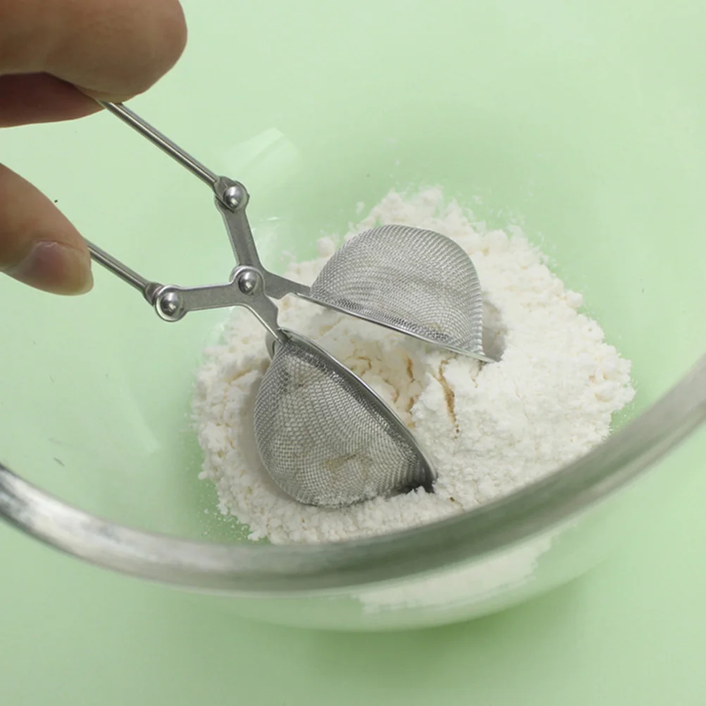 

2 Pcs Powder Sifter Handheld Flour Sieve Sugar Strainer Stainless Steel Kitchen Tool Bakery Gadgets For Home Baking