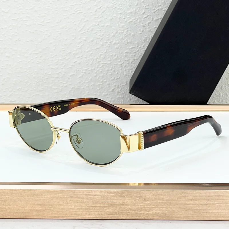 

Солнцезащитные очки KIZN INS Style High Street Oval Tortoise Gold для женщин, легкие, роскошные, высококачественные, из ацетата, для защиты от солнца.