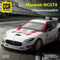 1:32 Maserati GranTurismo MC GT4 Alloy Metal Diecast Model Car Sound & Light Pull Back Outdoor Collectibles DIY Decorative Gift