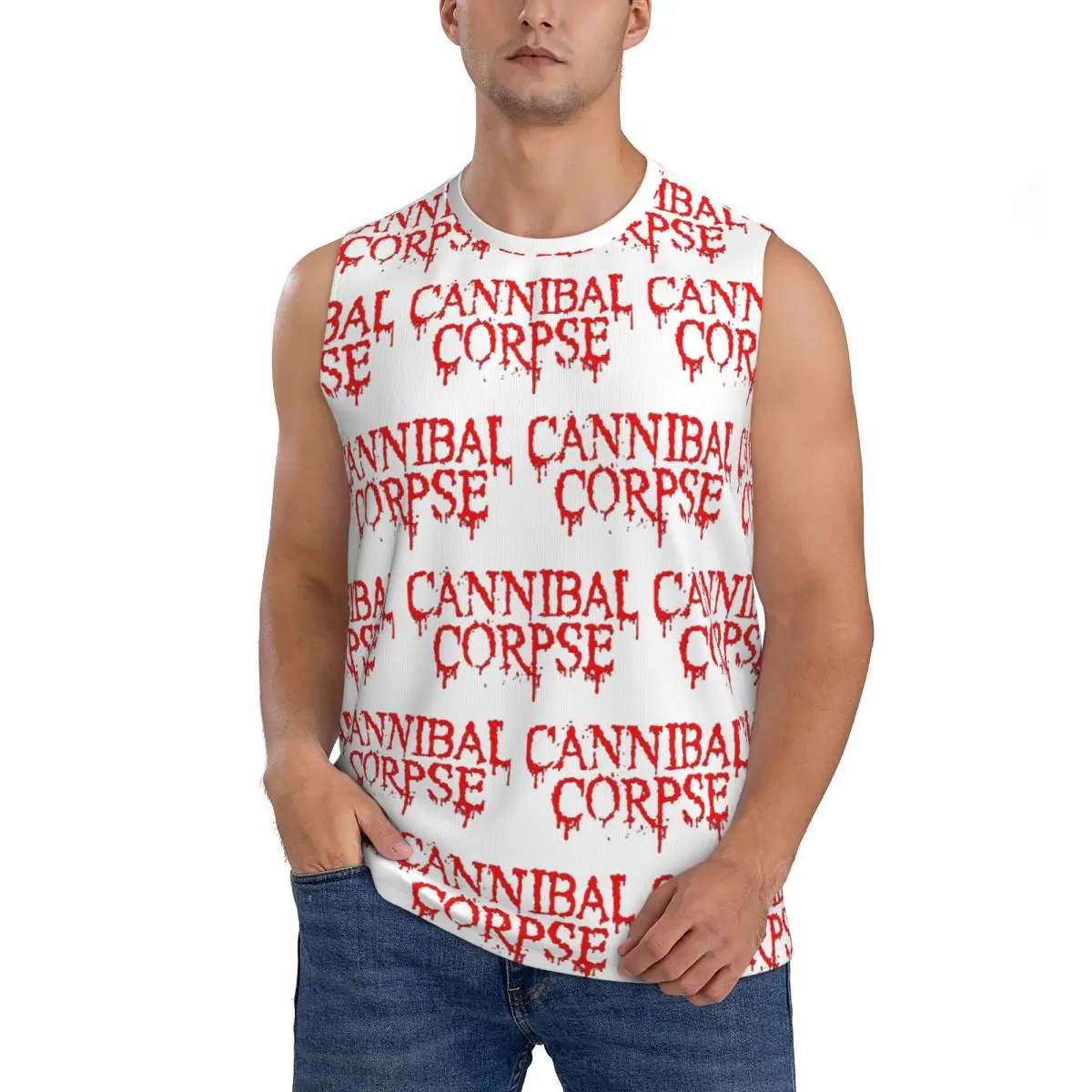 Cannibal Corpse Death Metal Band Men Sleeveless Tank Tops Quick Dry Breathable Gym Fitness Running Summer Casual Sport Vest