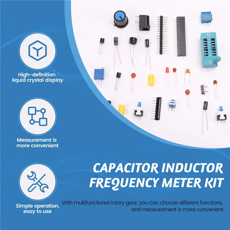 

A83I-DC5V LCD Frequency Meter USB Transistor Tester DIY Kits Digital Inductance And Capacitance Measuring Instrument