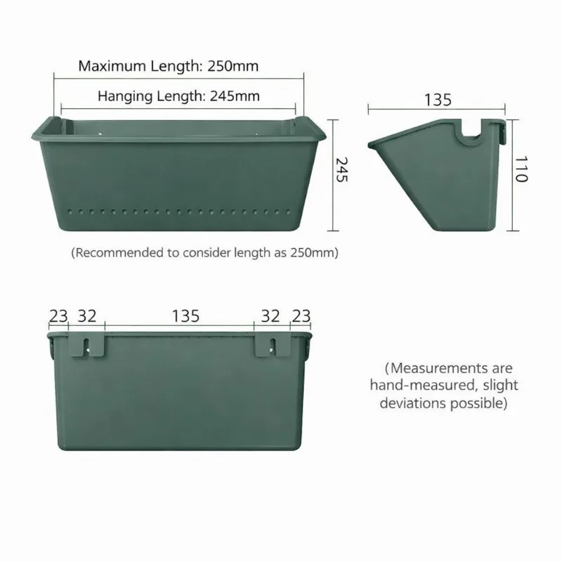 Vertical Garden Wall Planter Box, PP Material Outdoor Hanging Multi-Layer Planting Container for Greenery and Plant Display