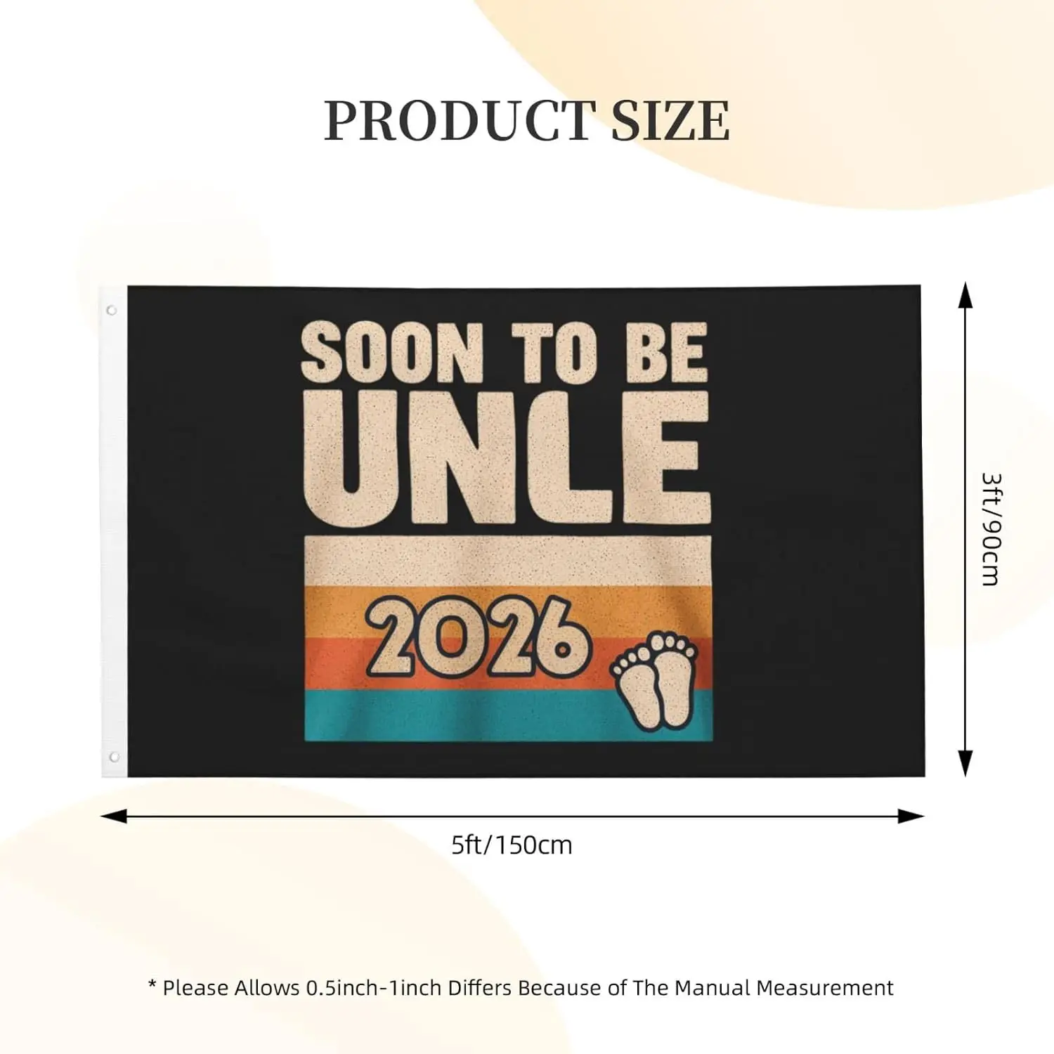 Flagicts 100% Polyester Excited To Be Uncle 2026 Flag