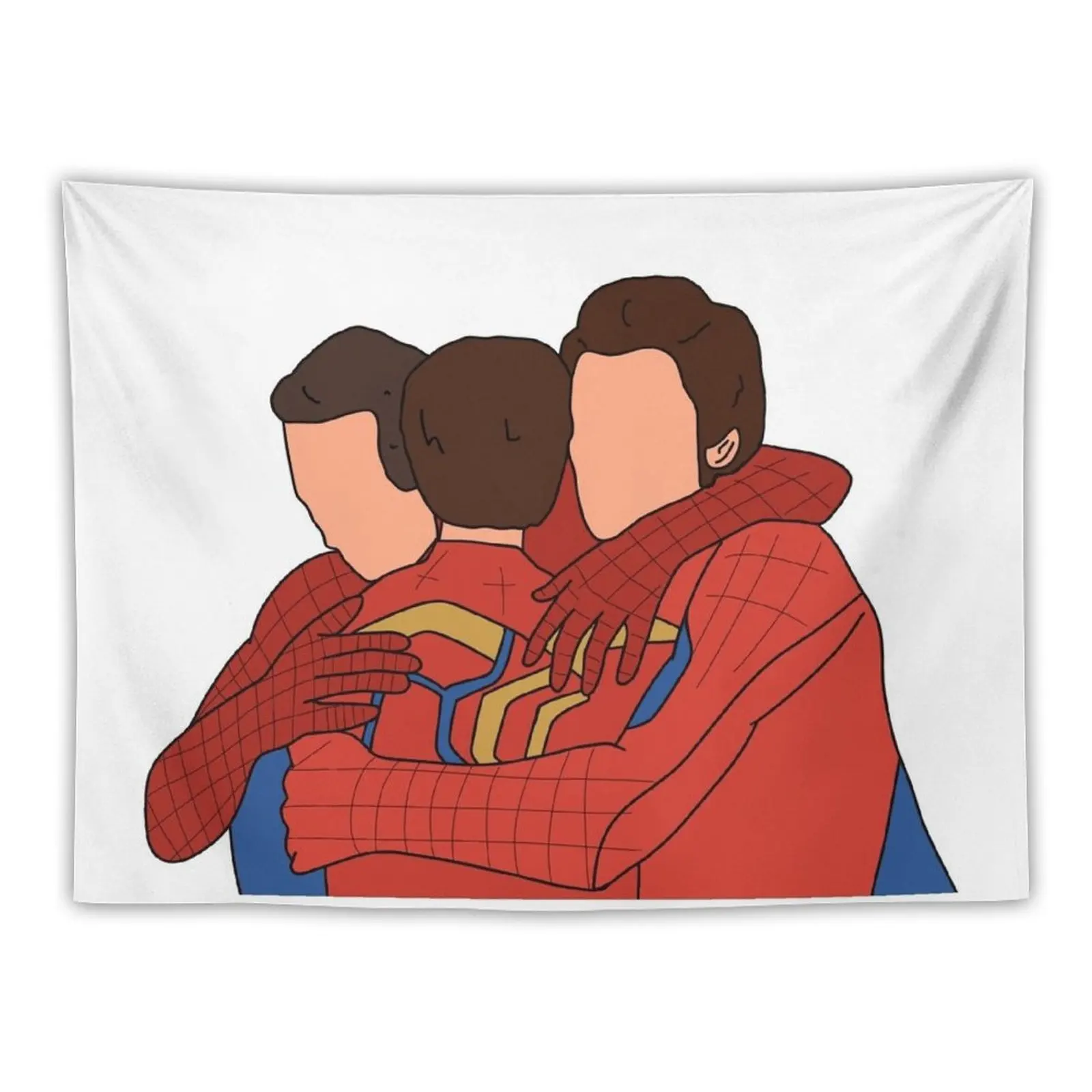 New 3 Spideys Hug NWH Tapestry Hanging Wall Tapestry Bedroom Deco