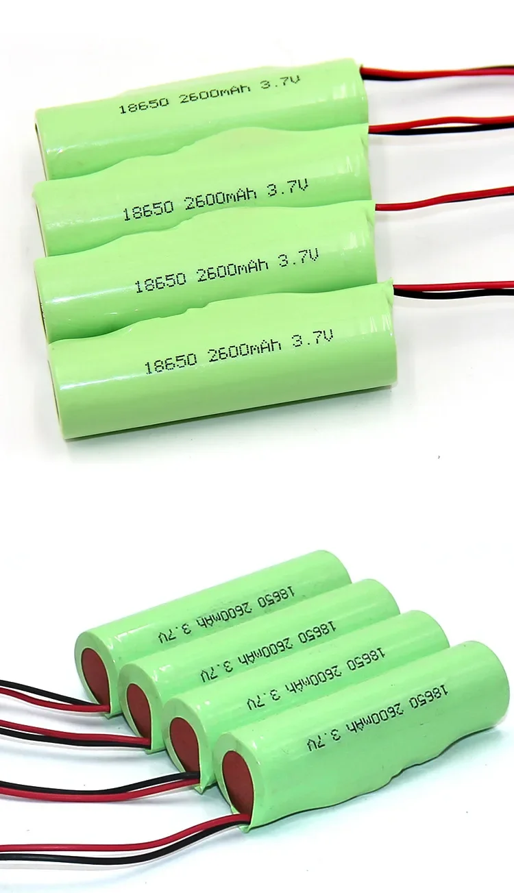 DOUBLEPOW 18650 литиевая батарея 3,7 В литиевая батарея 2600 мАч + линия, вилка для фонарика, игрушечного вентилятора, цифровой электронный продукт