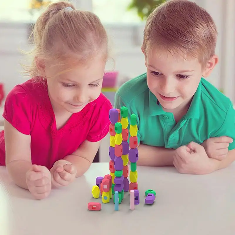 Stacking Rocks | Building Blocks Stones Game | Silicone Stacking Stones Sensory Learning Set for Kids Aged 3-5