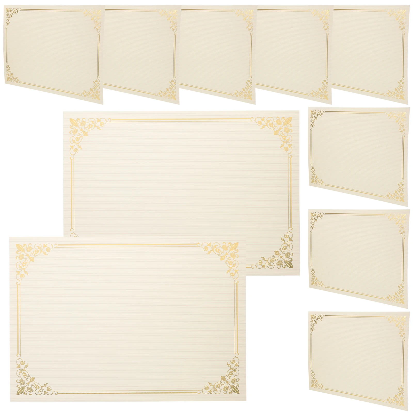 

10 Sheets Certificate Envelope Letter White Bulk Wrapping Parchment Paper Printing Printable Blank Diploma Inner