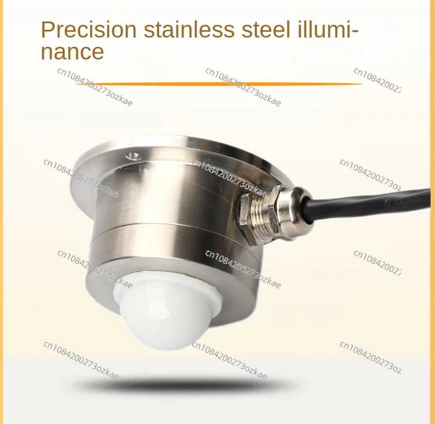 Industrial Grade Stainless Steel Illuminance Sensor, Transmitter, Illuminance Meter, Intensity Detector