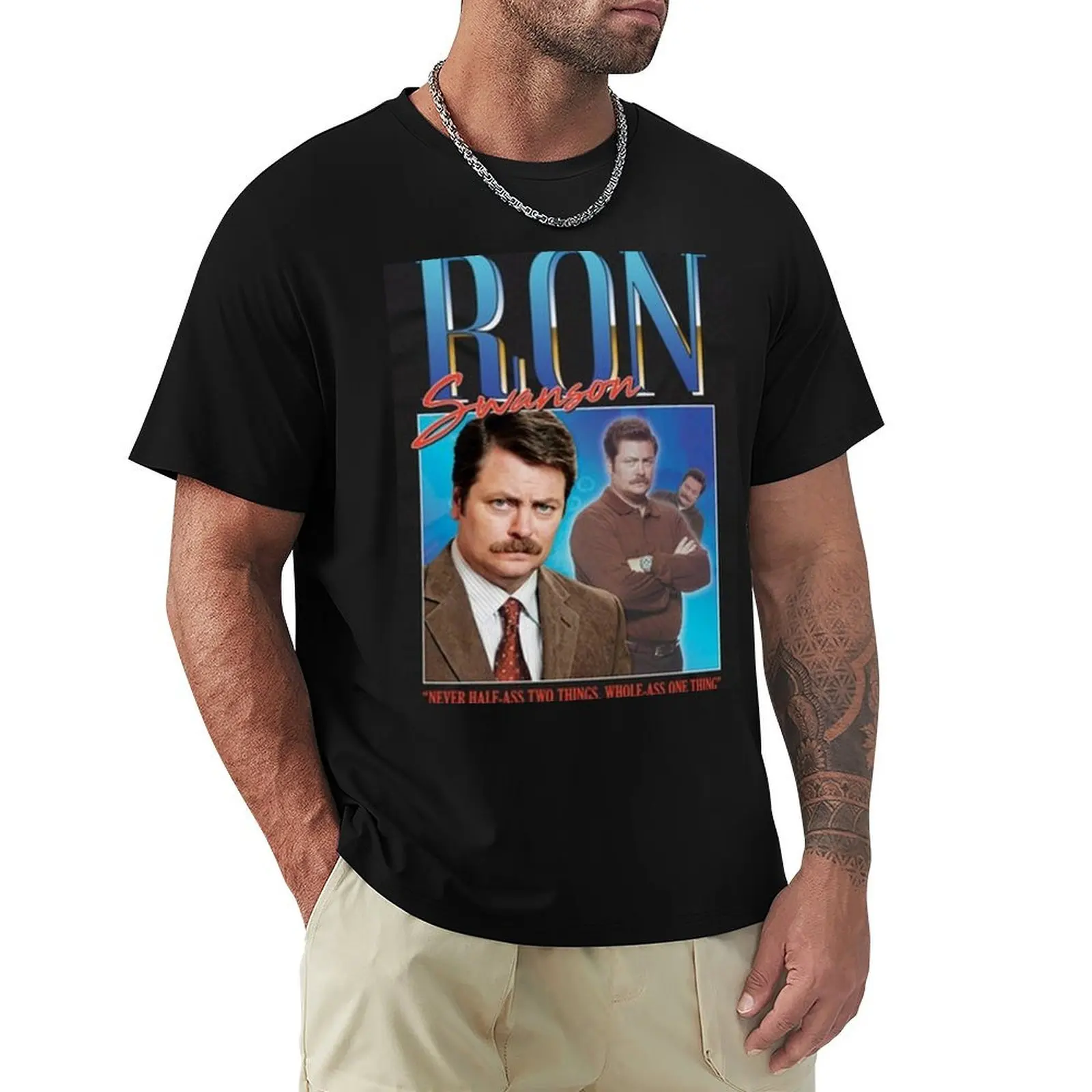 ron swanson T-Shirt Comfort Stretch Tee Shirt